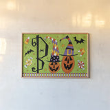 Spooky Fun IV by Anne Tavoletti. shown as a paper print in a natural frame. Available as a archival giclee rolled canvas, fine art paper, or poster print. SKU 48872i.