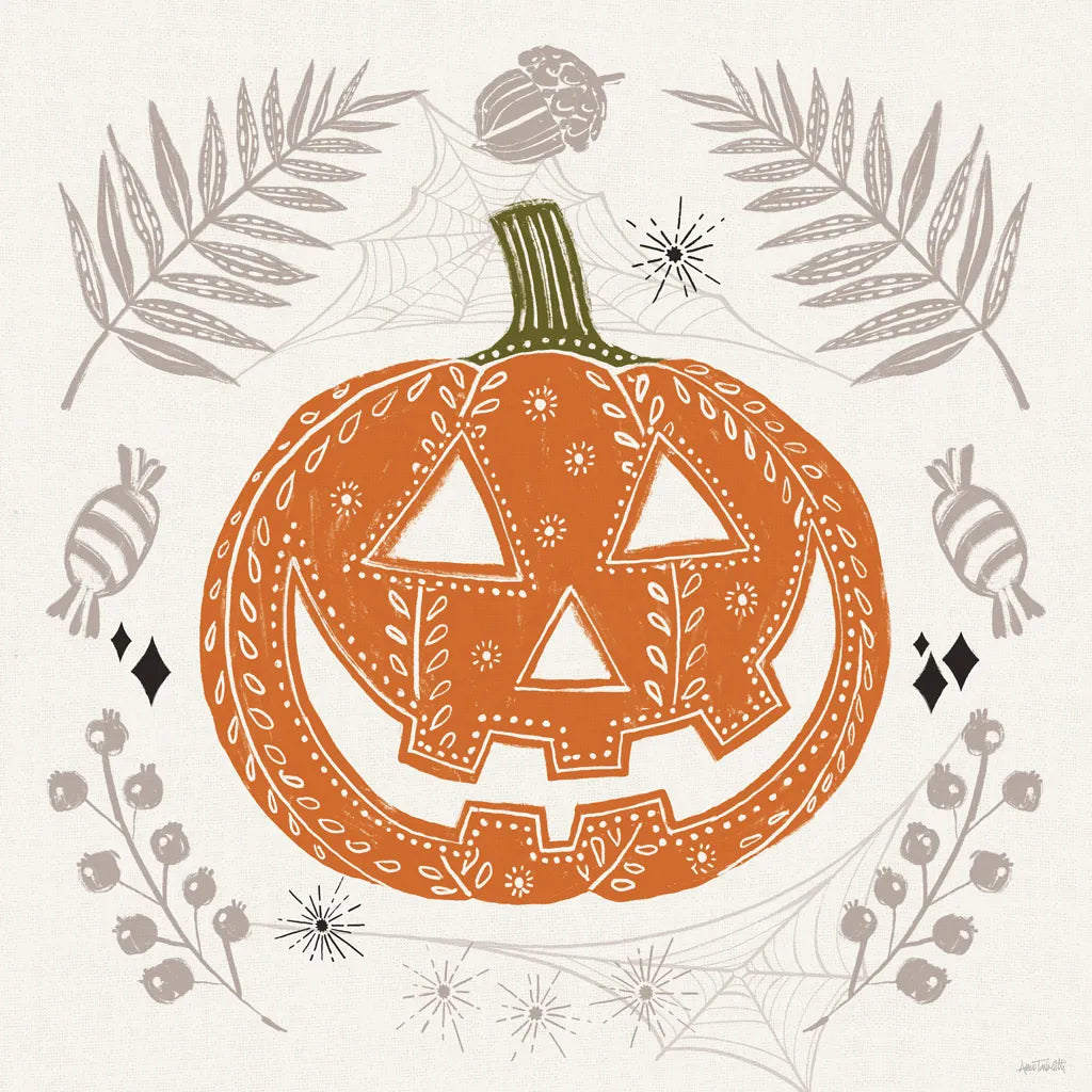 Spooky Silhouettes I Color by Anne Tavoletti. SKU 96489a. Archival Giclee Fine art print for wall decor.