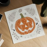 Spooky Silhouettes I Color by Anne Tavoletti. Shown as a detailed flat fine art print, highlighting archival giclee quality. Available as an archival giclee rolled canvas, fine art paper, or poster print. SKU 96489a.