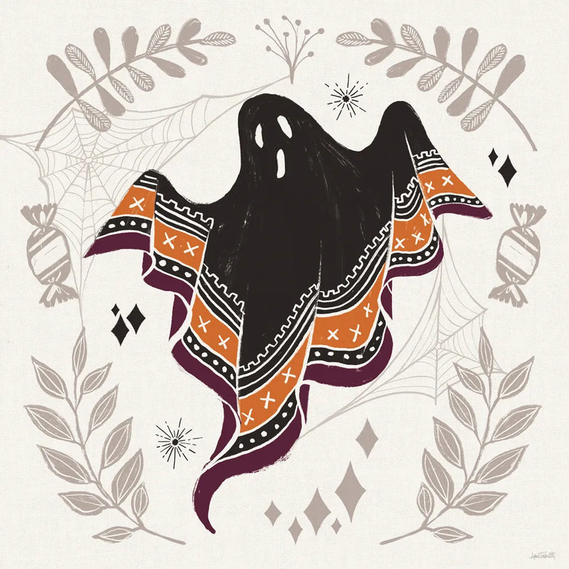 Spooky Silhouettes III Color by Anne Tavoletti. SKU 96493a. Archival Giclee Fine art print for wall decor.