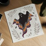 Spooky Silhouettes III Color by Anne Tavoletti. Shown as a detailed flat fine art print, highlighting archival giclee quality. Available as an archival giclee rolled canvas, fine art paper, or poster print. SKU 96493a.