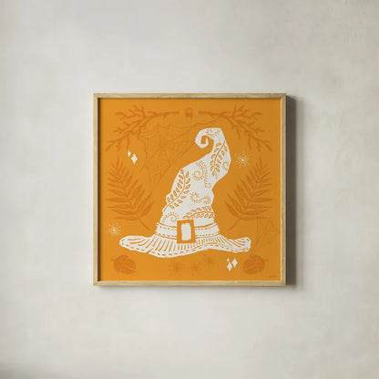 Spooky Silhouettes IV by Anne Tavoletti. Shown in a natural wood glass frame for a timeless modern aesthetic. Available as an archival giclee rolled canvas, fine art paper, or poster print. SKU 96494a.