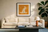 Spooky Silhouettes IV by Anne Tavoletti. Displayed in a glass frame with matte in a clean modern living room. Available as an archival giclee rolled canvas, fine art paper, or poster print. SKU 96494a.