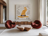 Spooky Silhouettes IV Color by Anne Tavoletti. Shown as extra-large giant wall art in a modern living room. Available as an archival giclee rolled canvas, fine art paper, or poster print. SKU 96495a.