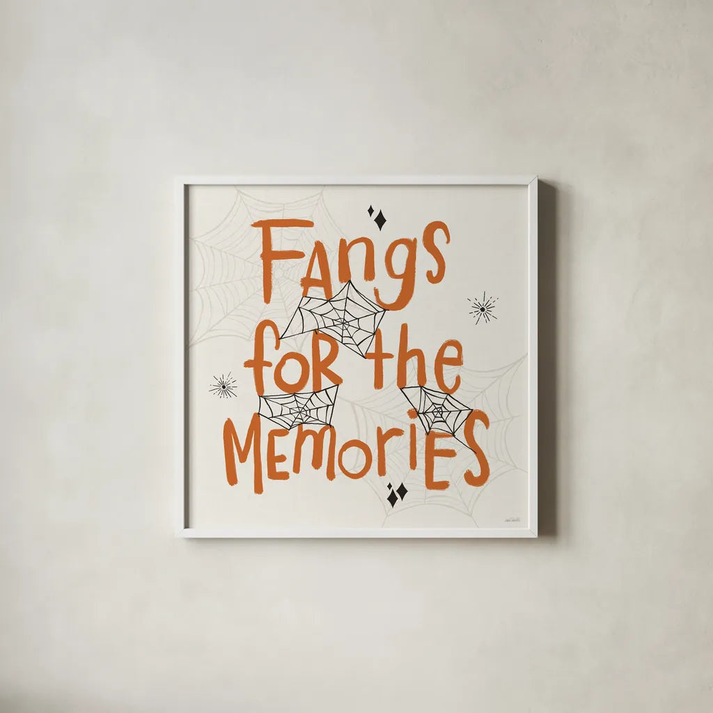 Spooky Silhouettes VII by Anne Tavoletti. Shown in a crisp white glass frame for a clean and minimalist style. Available as an archival giclee rolled canvas, fine art paper, or poster print. SKU 96498a.