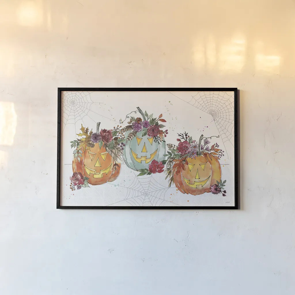 Spooky Style I by Anne Tavoletti. shown as a paper print in a black flame. Available as a archival giclee rolled canvas, fine art paper, or poster print. SKU 66283i.