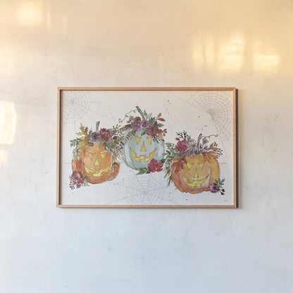 Spooky Style I by Anne Tavoletti. shown as a paper print in a natural frame. Available as a archival giclee rolled canvas, fine art paper, or poster print. SKU 66283i.