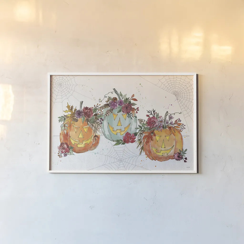 Spooky Style I by Anne Tavoletti. shown as a paper print in a white frame. Available as a archival giclee rolled canvas, fine art paper, or poster print. SKU 66283i.