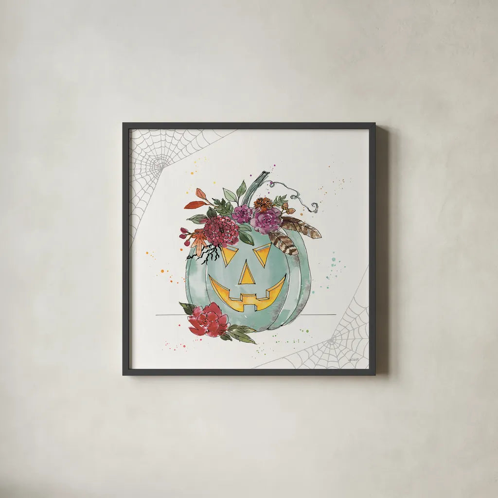 Spooky Style VIII by Anne Tavoletti. Shown in a sleek black glass frame for a contemporary gallery look. Available as an archival giclee rolled canvas, fine art paper, or poster print. SKU 66290a.