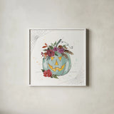 Spooky Style VIII by Anne Tavoletti. Shown in a crisp white glass frame for a clean and minimalist style. Available as an archival giclee rolled canvas, fine art paper, or poster print. SKU 66290a.