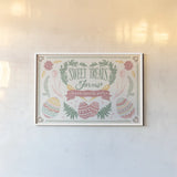 Spring Delight I by Anne Tavoletti. shown as a paper print in a white frame. Available as a archival giclee rolled canvas, fine art paper, or poster print. SKU 92080i.