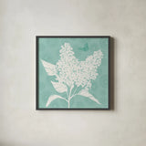 Spring Delight IV by Anne Tavoletti. Shown in a sleek black glass frame for a contemporary gallery look. Available as an archival giclee rolled canvas, fine art paper, or poster print. SKU 92083a.