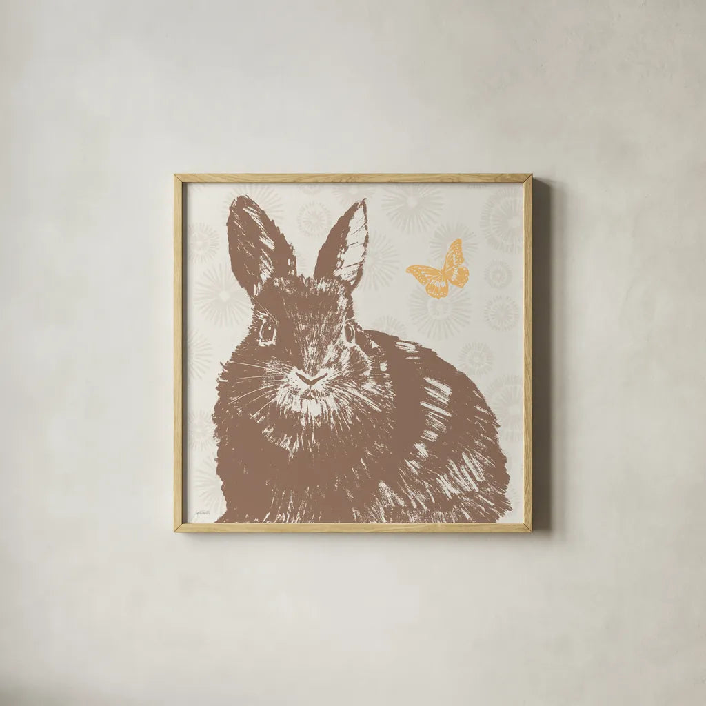 Spring Delight IX by Anne Tavoletti. Shown in a natural wood glass frame for a timeless modern aesthetic. Available as an archival giclee rolled canvas, fine art paper, or poster print. SKU 92088a.