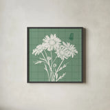 Spring Delight V by Anne Tavoletti. Shown in a sleek black glass frame for a contemporary gallery look. Available as an archival giclee rolled canvas, fine art paper, or poster print. SKU 92084a.