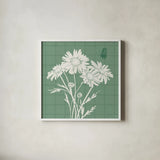 Spring Delight V by Anne Tavoletti. Shown in a crisp white glass frame for a clean and minimalist style. Available as an archival giclee rolled canvas, fine art paper, or poster print. SKU 92084a.