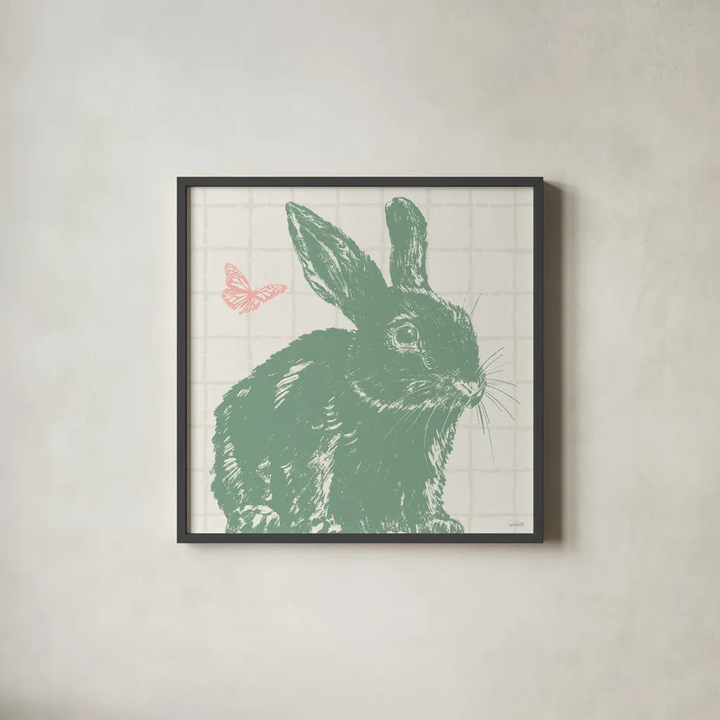 Spring Delight VI by Anne Tavoletti. Shown in a sleek black glass frame for a contemporary gallery look. Available as an archival giclee rolled canvas, fine art paper, or poster print. SKU 92085a.