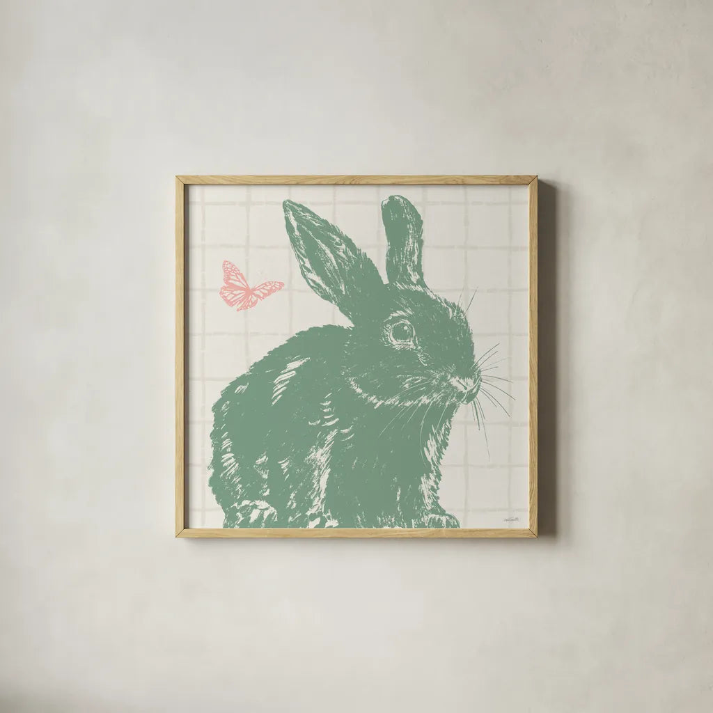 Spring Delight VI by Anne Tavoletti. Shown in a natural wood glass frame for a timeless modern aesthetic. Available as an archival giclee rolled canvas, fine art paper, or poster print. SKU 92085a.