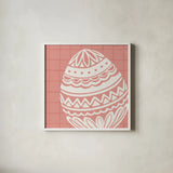 Spring Delight VII by Anne Tavoletti. Shown in a crisp white glass frame for a clean and minimalist style. Available as an archival giclee rolled canvas, fine art paper, or poster print. SKU 92086a.