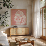 Spring Delight VII by Anne Tavoletti. Shown in a natural wood frame in a cozy modern living room. Available as an archival giclee rolled canvas, fine art paper, or poster print. SKU 92086a.