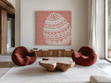 Spring Delight VII by Anne Tavoletti. Shown as extra-large giant wall art in a modern living room. Available as an archival giclee rolled canvas, fine art paper, or poster print. SKU 92086a.