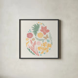 Spring Delight X by Anne Tavoletti. Shown in a sleek black glass frame for a contemporary gallery look. Available as an archival giclee rolled canvas, fine art paper, or poster print. SKU 92089a.