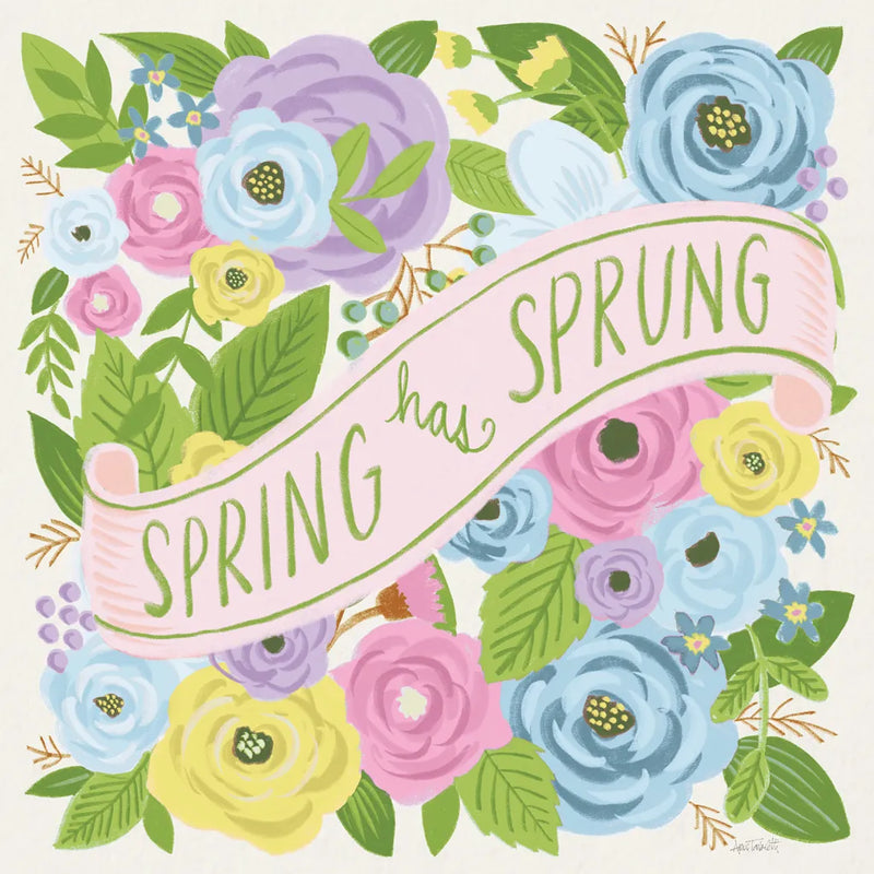 Spring Has Sprung I Bright by Anne Tavoletti. SKU 71347a. Archival Giclee Fine art print for wall decor.