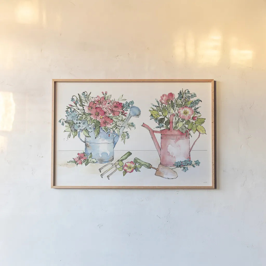 Spring Season I by Anne Tavoletti. shown as a paper print in a natural frame. Available as a archival giclee rolled canvas, fine art paper, or poster print. SKU 78437i.