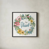 Spring Season IX by Anne Tavoletti. Shown in a sleek black glass frame for a contemporary gallery look. Available as an archival giclee rolled canvas, fine art paper, or poster print. SKU 78445a.