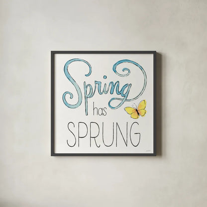 Spring Season V by Anne Tavoletti. Shown in a sleek black glass frame for a contemporary gallery look. Available as an archival giclee rolled canvas, fine art paper, or poster print. SKU 78441a.
