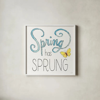 Spring Season V by Anne Tavoletti. Shown in a crisp white glass frame for a clean and minimalist style. Available as an archival giclee rolled canvas, fine art paper, or poster print. SKU 78441a.