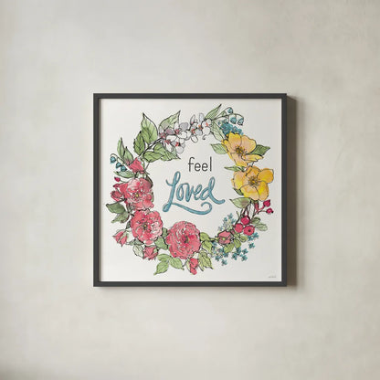 Spring Season VIII by Anne Tavoletti. Shown in a sleek black glass frame for a contemporary gallery look. Available as an archival giclee rolled canvas, fine art paper, or poster print. SKU 78444a.