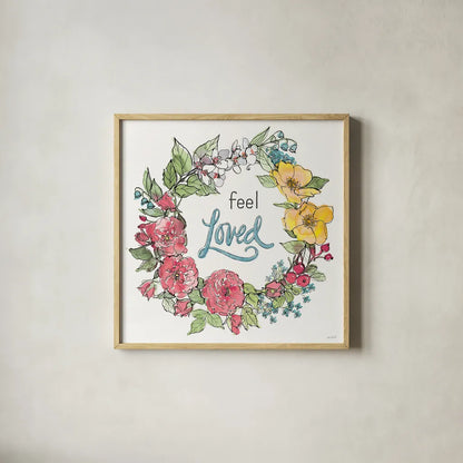 Spring Season VIII by Anne Tavoletti. Shown in a natural wood glass frame for a timeless modern aesthetic. Available as an archival giclee rolled canvas, fine art paper, or poster print. SKU 78444a.