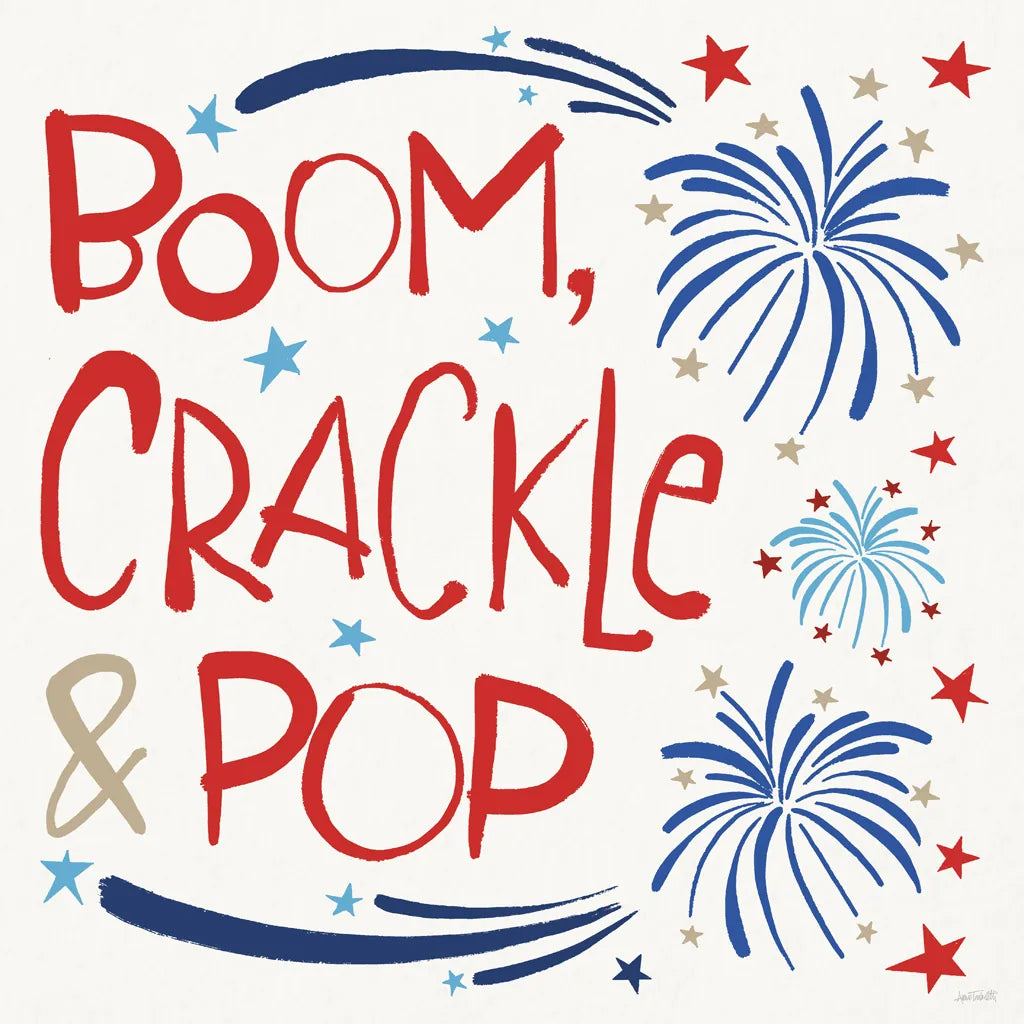 Star Spangled Sayings II by Anne Tavoletti. SKU 85905a. Archival Giclee Fine art print for wall decor.