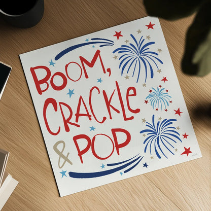 Star Spangled Sayings II by Anne Tavoletti. Shown as a detailed flat fine art print, highlighting archival giclee quality. Available as an archival giclee rolled canvas, fine art paper, or poster print. SKU 85905a.