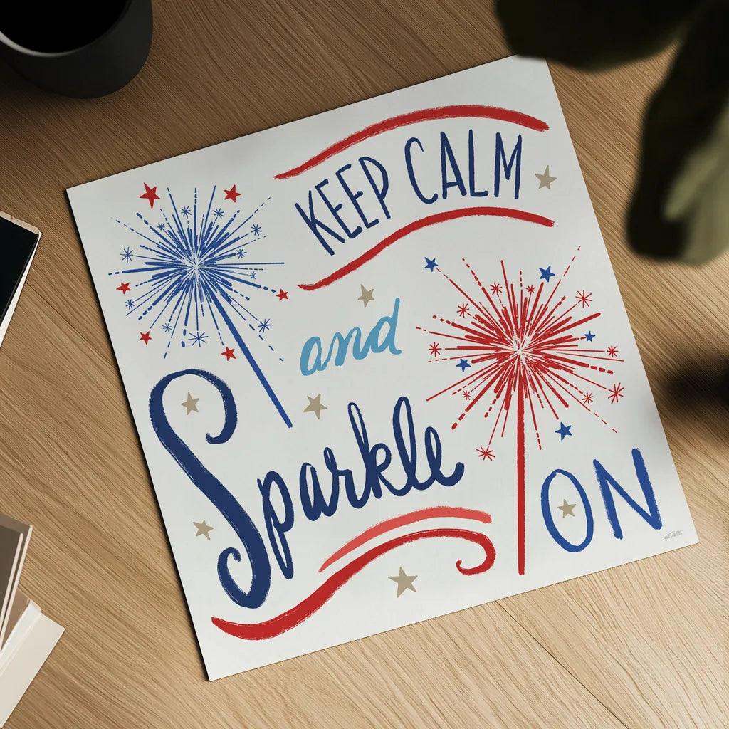 Star Spangled Sayings III by Anne Tavoletti. Shown as a detailed flat fine art print, highlighting archival giclee quality. Available as an archival giclee rolled canvas, fine art paper, or poster print. SKU 85906a.