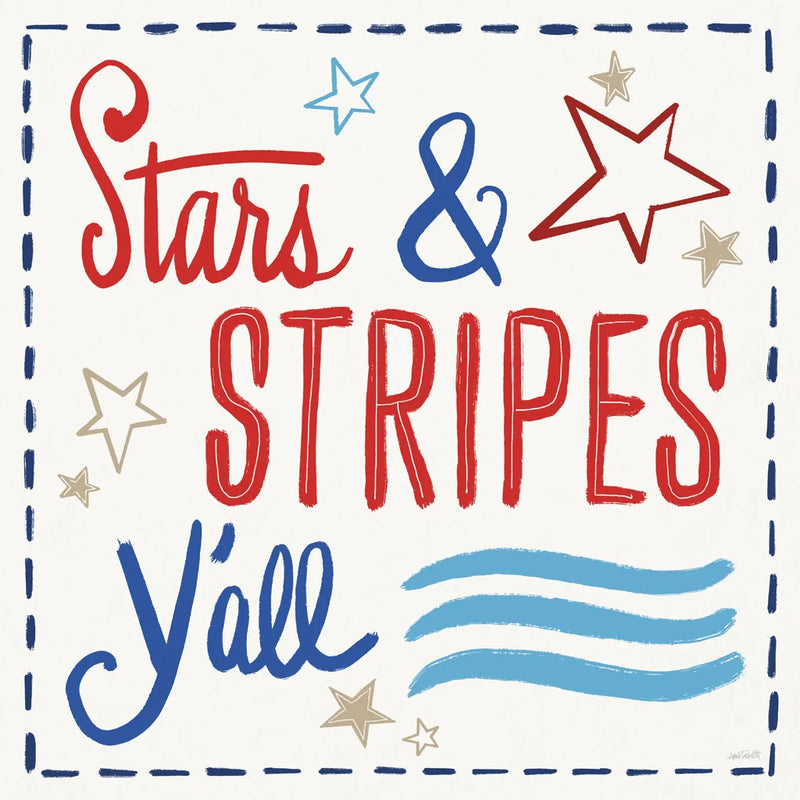 Star Spangled Sayings VII by Anne Tavoletti. SKU 87621a. Archival Giclee Fine art print for wall decor.