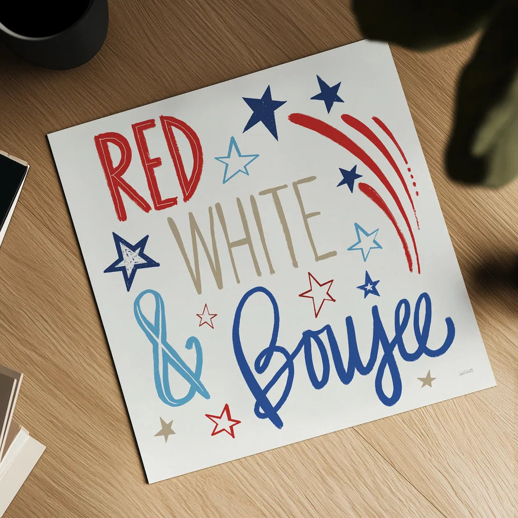 Star Spangled Sayings VIII by Anne Tavoletti. Shown as a detailed flat fine art print, highlighting archival giclee quality. Available as an archival giclee rolled canvas, fine art paper, or poster print. SKU 87622a.