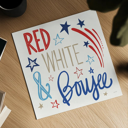 Star Spangled Sayings VIII by Anne Tavoletti. Shown as a detailed flat fine art print, highlighting archival giclee quality. Available as an archival giclee rolled canvas, fine art paper, or poster print. SKU 87622a.