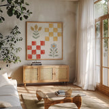 Stylish Sayings III by Anne Tavoletti. Shown in a natural wood frame in a cozy modern living room. Available as an archival giclee rolled canvas, fine art paper, or poster print. SKU 101506a.