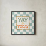 Stylish Sayings X by Anne Tavoletti. Shown in a sleek black glass frame for a contemporary gallery look. Available as an archival giclee rolled canvas, fine art paper, or poster print. SKU 101513a.