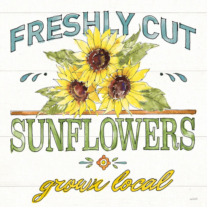 Sunflower Fields III by Anne Tavoletti. SKU 54383a. Archival Giclee Fine art print for wall decor.