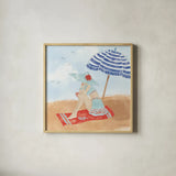 Sunkissed V by Anne Tavoletti. Shown in a natural wood glass frame for a timeless modern aesthetic. Available as an archival giclee rolled canvas, fine art paper, or poster print. SKU 104205a.