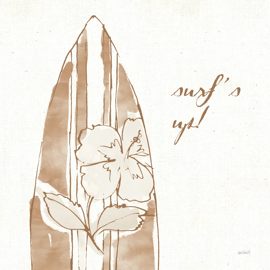 Surfs Up IX Neutral by Anne Tavoletti. SKU 75638a. Archival Giclee Fine art print for wall decor.