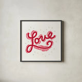 Sweet Hearts II by Anne Tavoletti. Shown in a sleek black glass frame for a contemporary gallery look. Available as an archival giclee rolled canvas, fine art paper, or poster print. SKU 96254a.