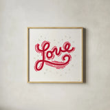 Sweet Hearts II by Anne Tavoletti. Shown in a natural wood glass frame for a timeless modern aesthetic. Available as an archival giclee rolled canvas, fine art paper, or poster print. SKU 96254a.