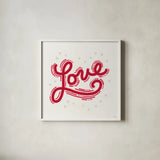 Sweet Hearts II by Anne Tavoletti. Shown in a crisp white glass frame for a clean and minimalist style. Available as an archival giclee rolled canvas, fine art paper, or poster print. SKU 96254a.