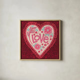 Sweet Hearts III by Anne Tavoletti. Shown in a natural wood glass frame for a timeless modern aesthetic. Available as an archival giclee rolled canvas, fine art paper, or poster print. SKU 96255a.