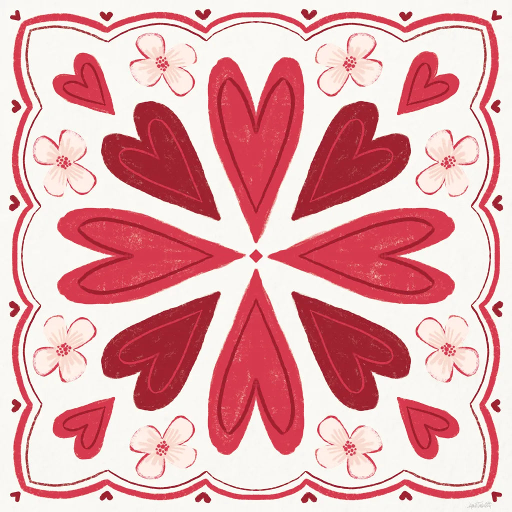 Sweet Hearts IV by Anne Tavoletti. SKU 96256a. Archival Giclee Fine art print for wall decor.