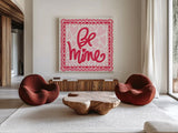 Sweet Hearts V by Anne Tavoletti. Shown as extra-large giant wall art in a modern living room. Available as an archival giclee rolled canvas, fine art paper, or poster print. SKU 96257a.