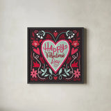 Sweet Hearts VI by Anne Tavoletti. Shown in a sleek black glass frame for a contemporary gallery look. Available as an archival giclee rolled canvas, fine art paper, or poster print. SKU 96258a.